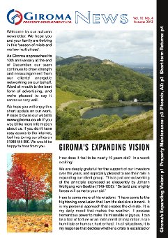 Giroma News: Volume 10, Number 4; Autumn 2013