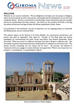 Giroma News: Volume 4, Number 4; Autumn 2007